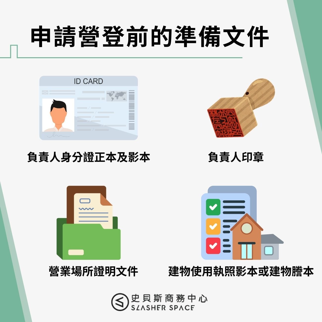 申請營登前的準備文件