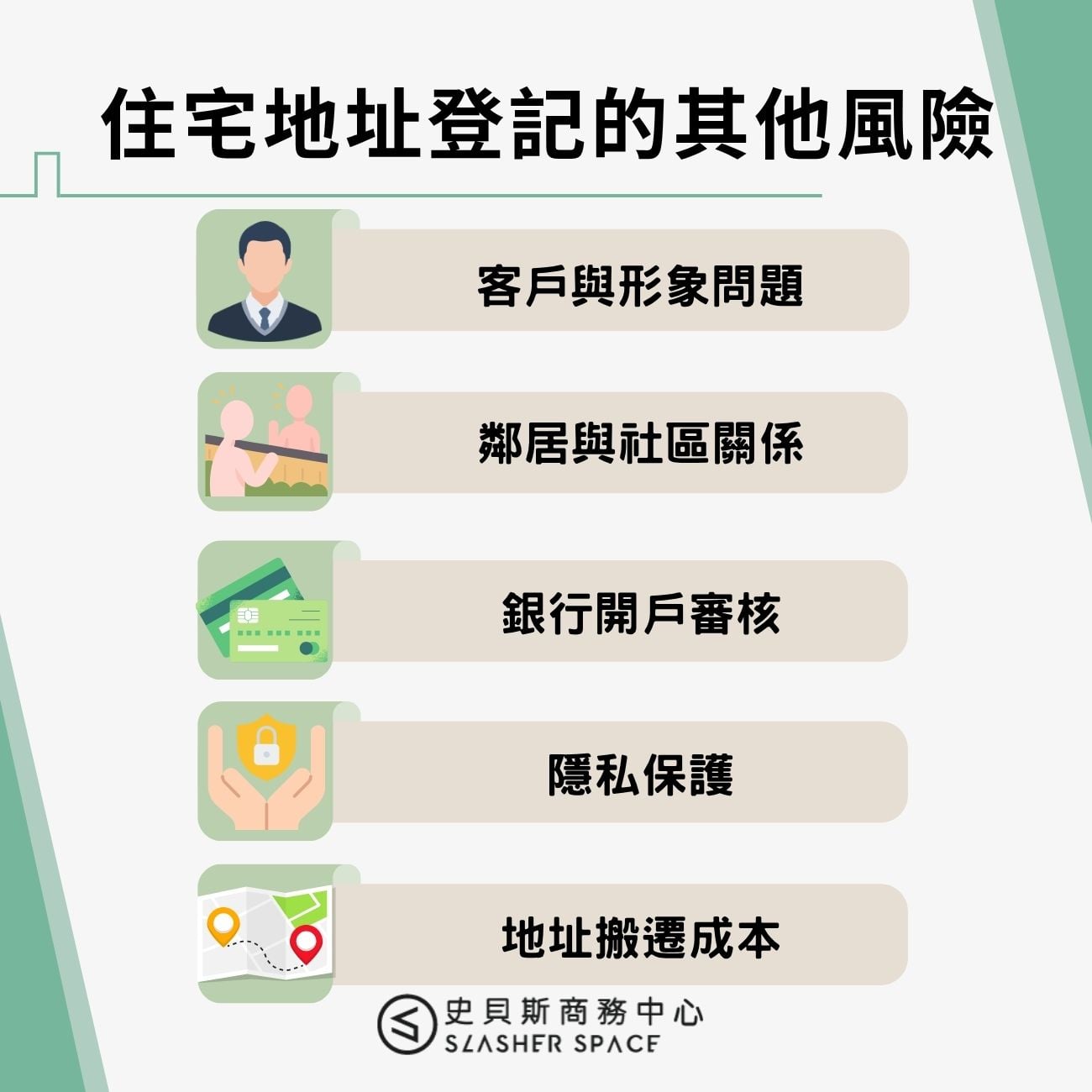 住宅地址登記的其他風險